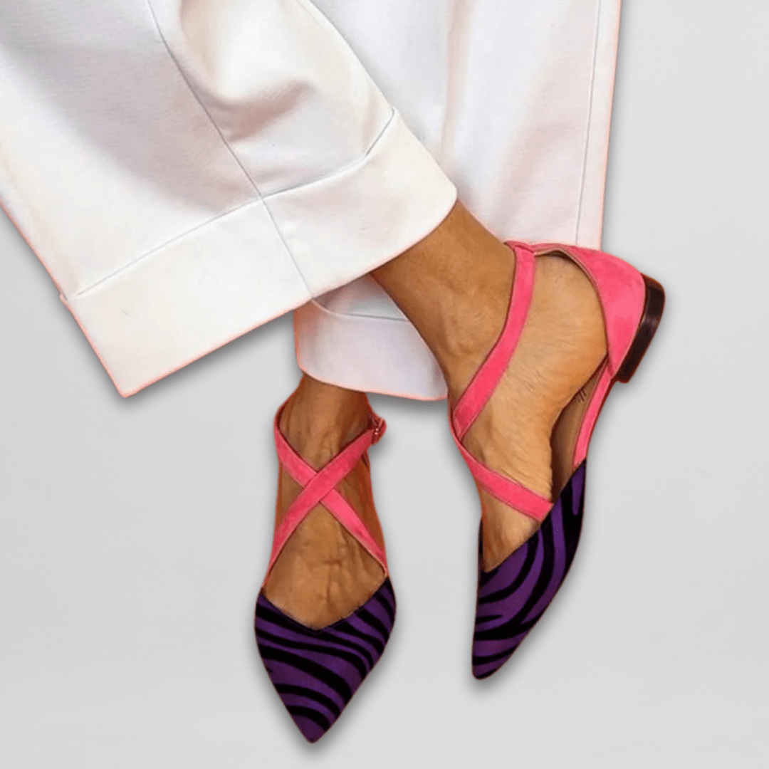 Calista | Exquisite Black Strappy Ballet Flats