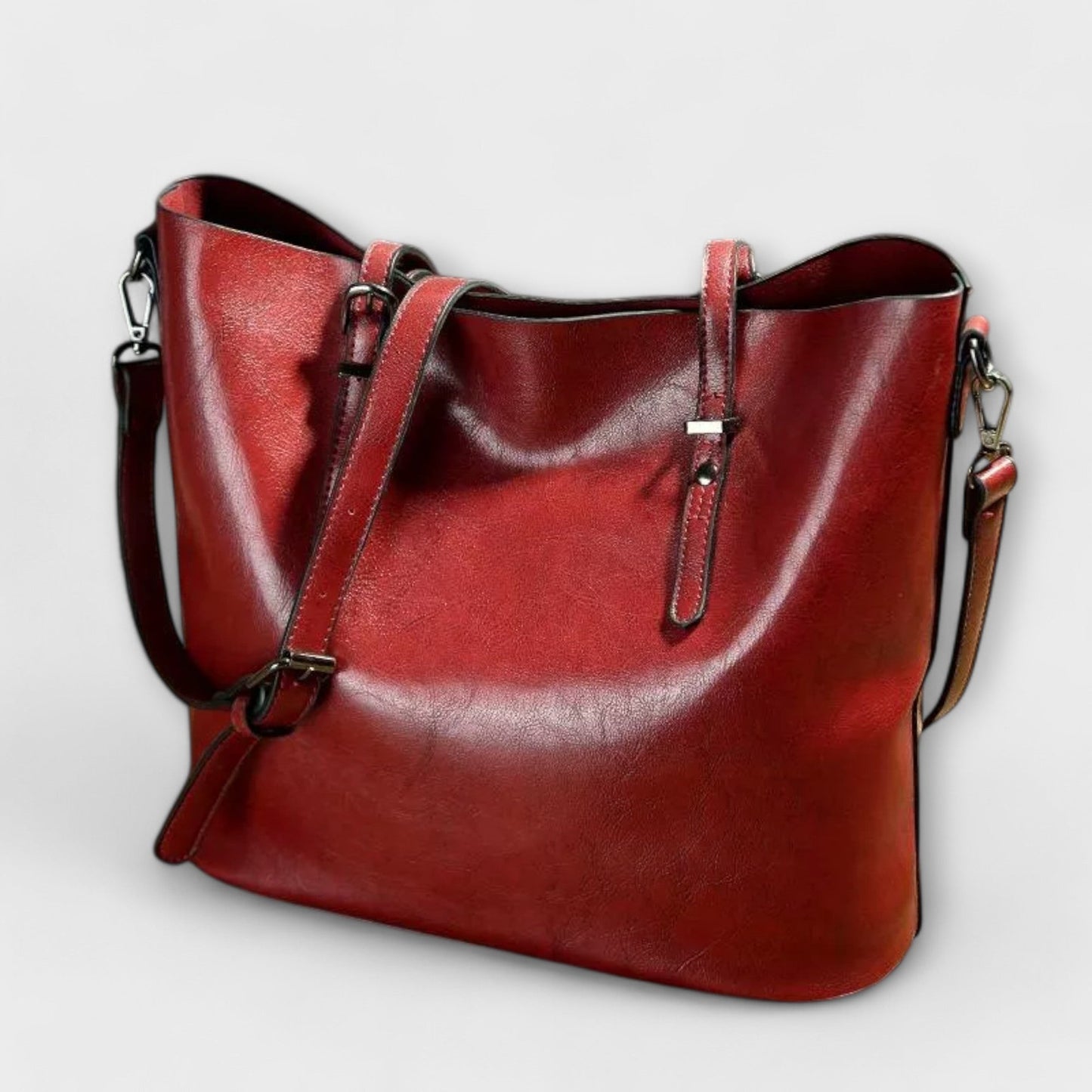 Alethea | Women’s Classic Exclusive Shoulder Bag - Rich Brown Leather Tote