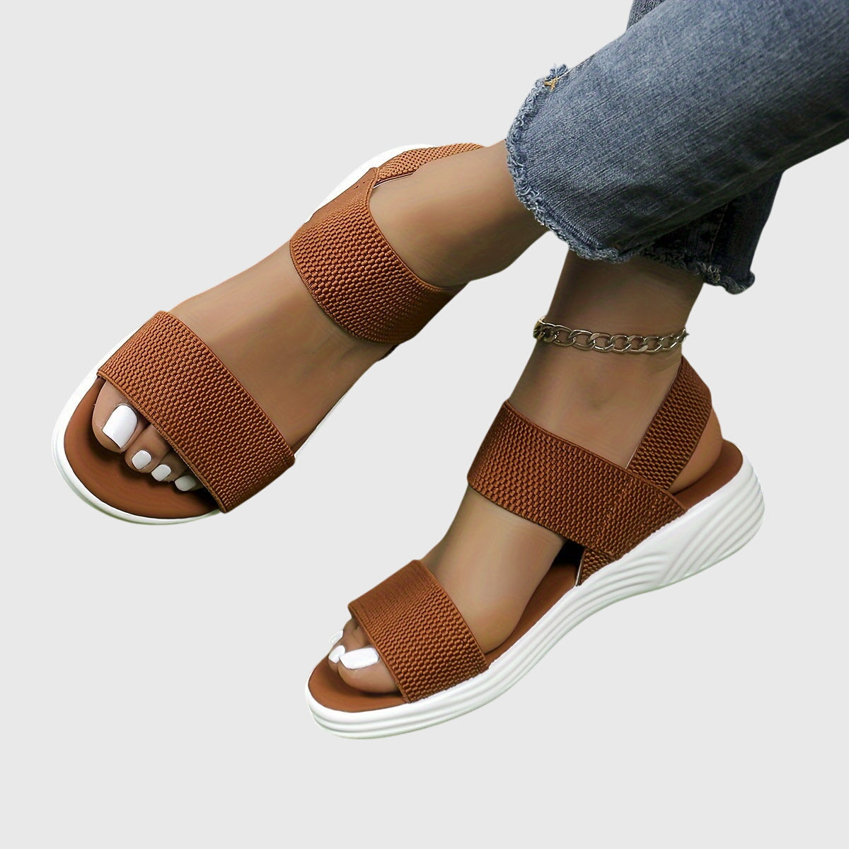Calantha | Black Strappy Orthopedic Sandals
