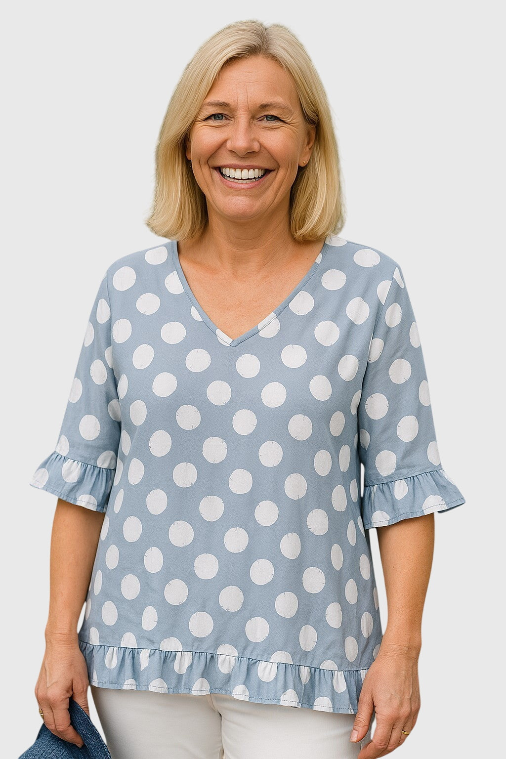 Astrid | Blouse - Soft Yellow Polka Dot