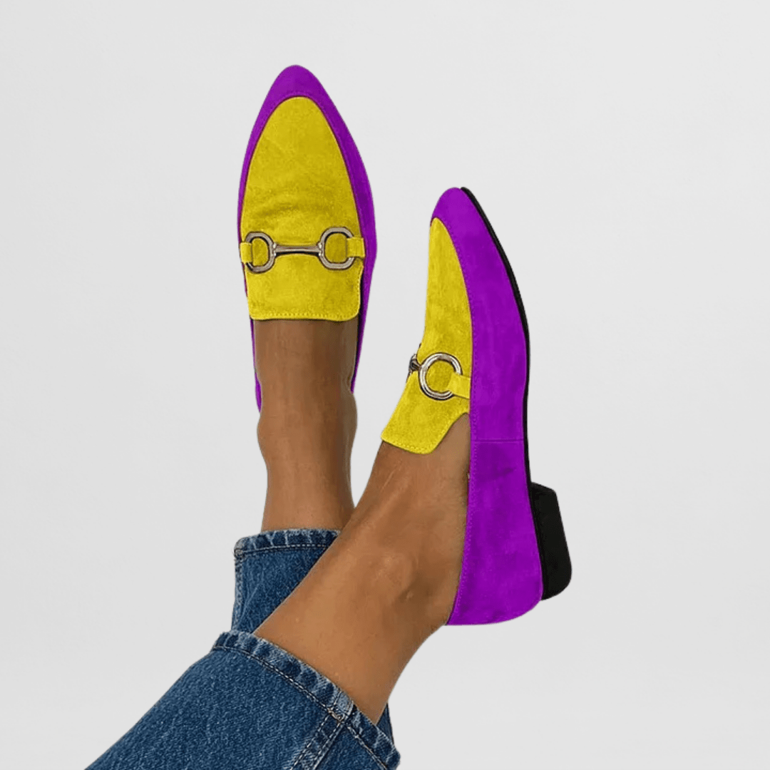 Calantha | Vibrant Boho Loafers with Tassel