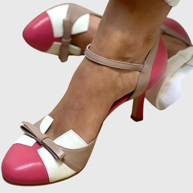 Elegant Multi-Color Comfort Heeled Sandals