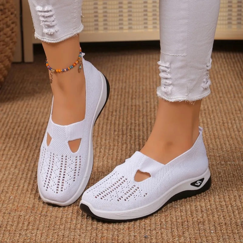 Calista | Olive Green Orthopedic Slip-On Shoes