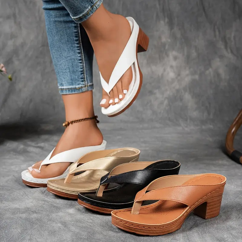 Calista | Luxury Gold Strap Wedge Sandals