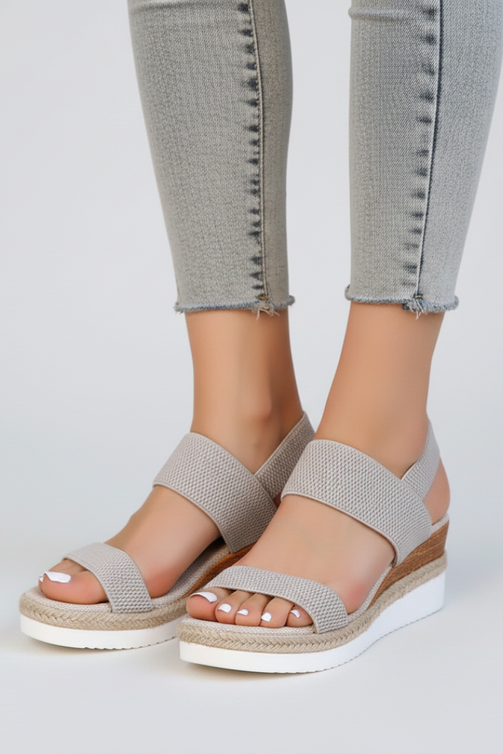 Alethea | Blush Pink Women's Raised Sole Stretch Fit Sandals