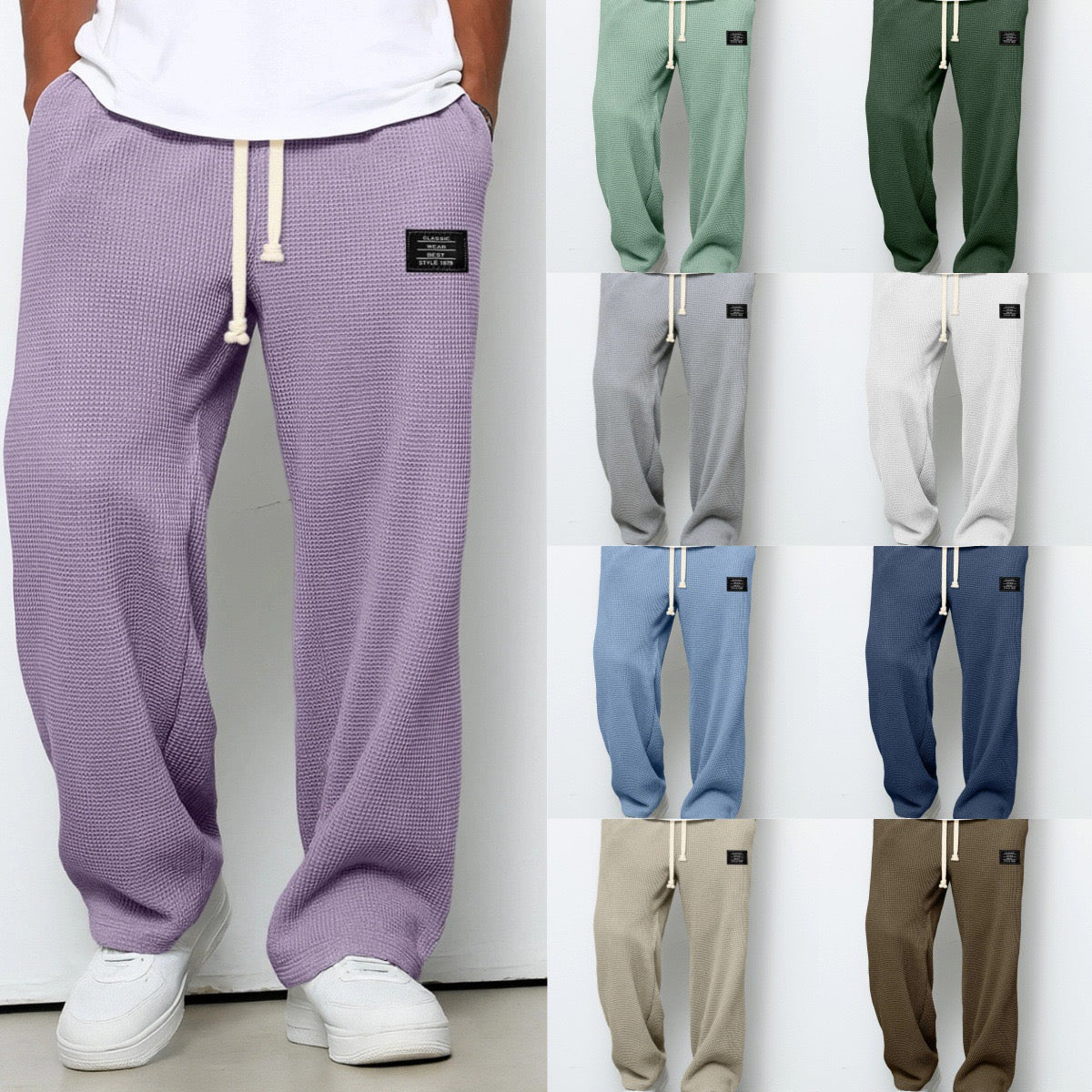 Beckett | Light Blue Relaxed Fit Drawstring Pants