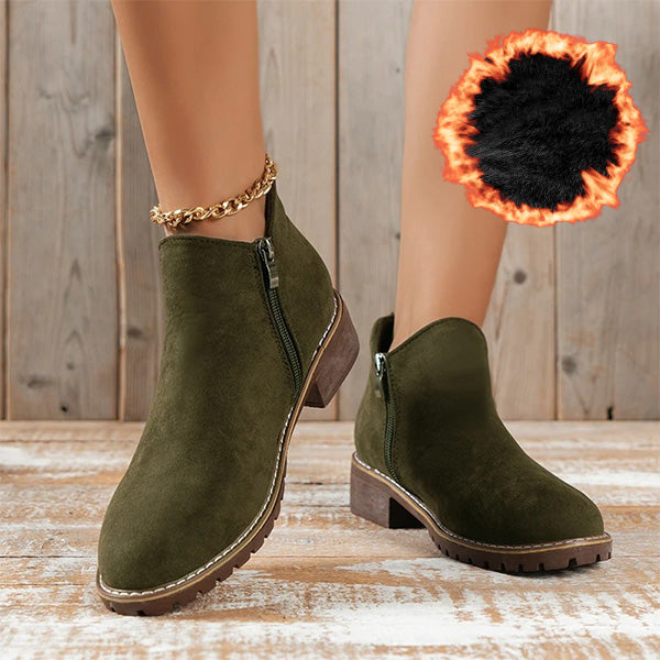 Calantha | Burgundy Suede Orthopedic Boots