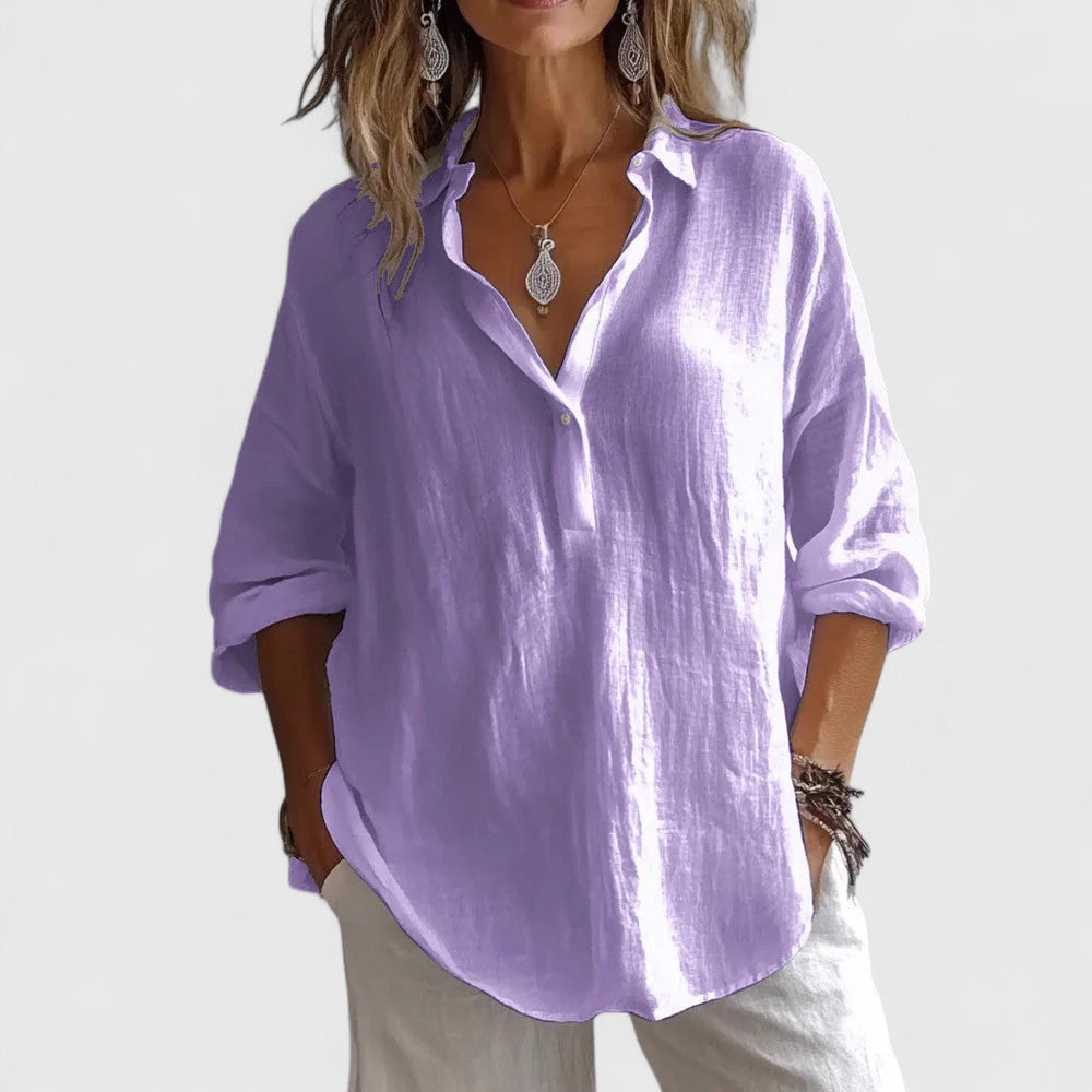 Calista | Soft Pink Elegant Blouse