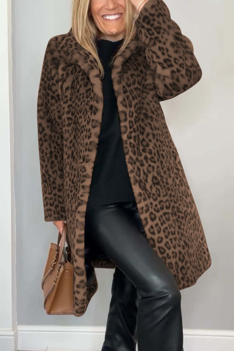 Calista | Luxury Faux Fur Leopard Winter Coat