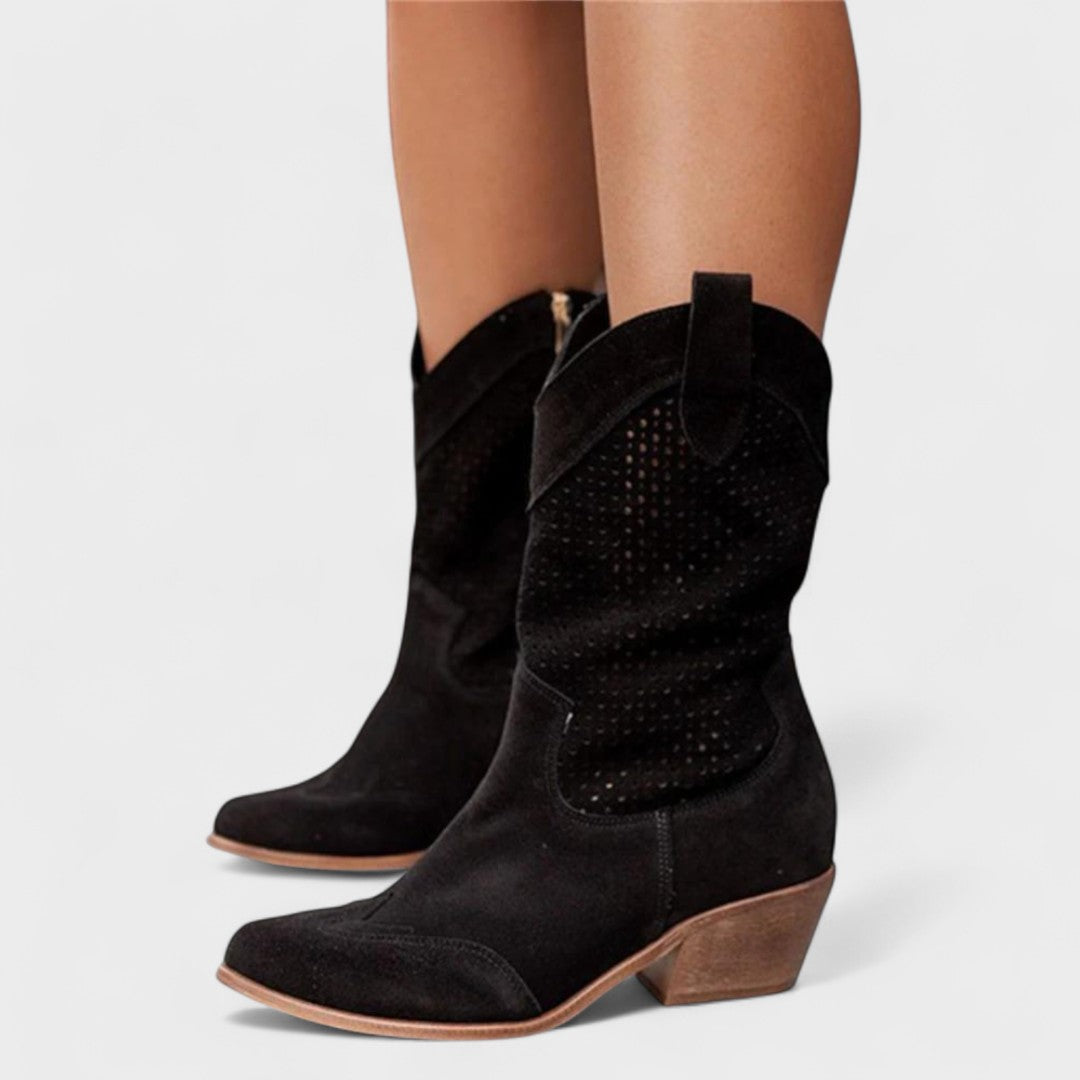 Alethea | Tan Suede Chic Comfort Boots