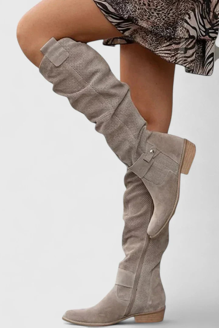 Calantha | Tan Suede Elegant Boots