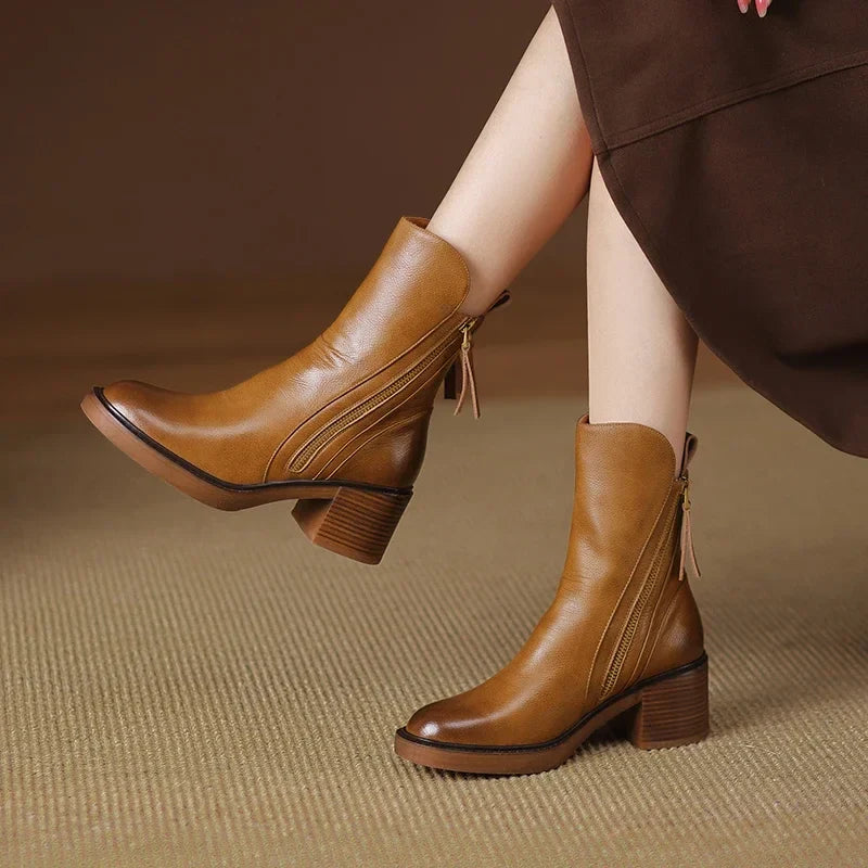 Calista | Black Ankle Stylish Orthopedic Boots
