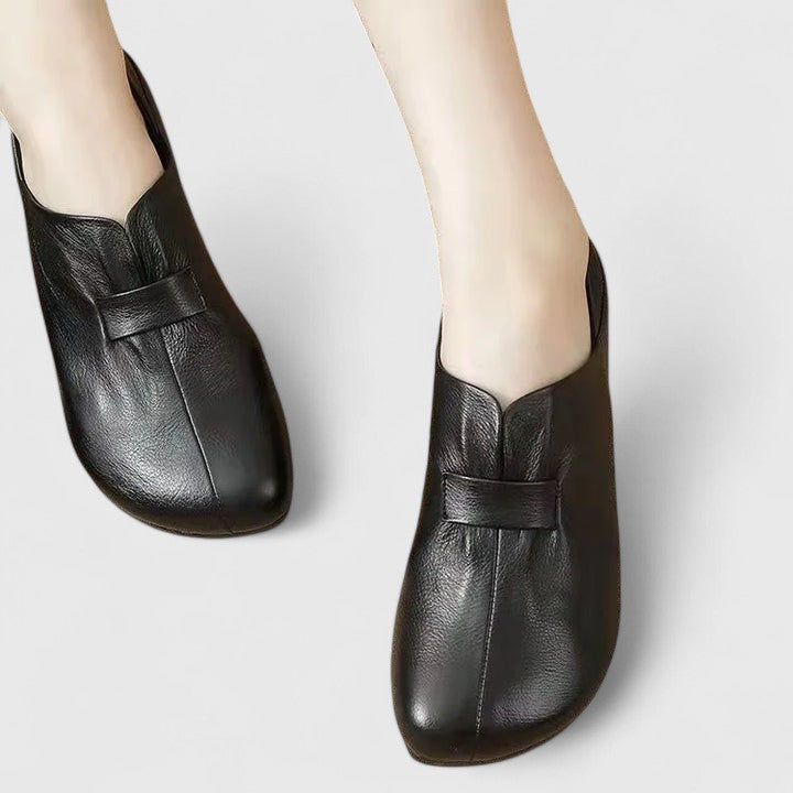 Calantha | Brown Leather Orthopedic Loafers