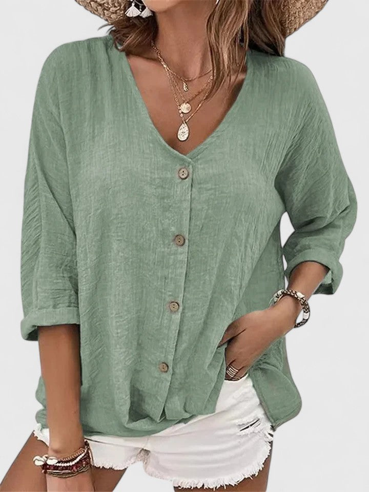Alethea | Ethereal Blue Sophisticated Blouse