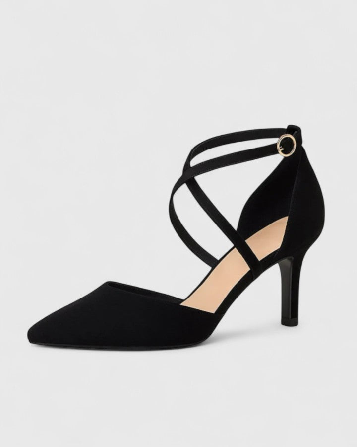 Calantha | Sleek Black Elegant Heels