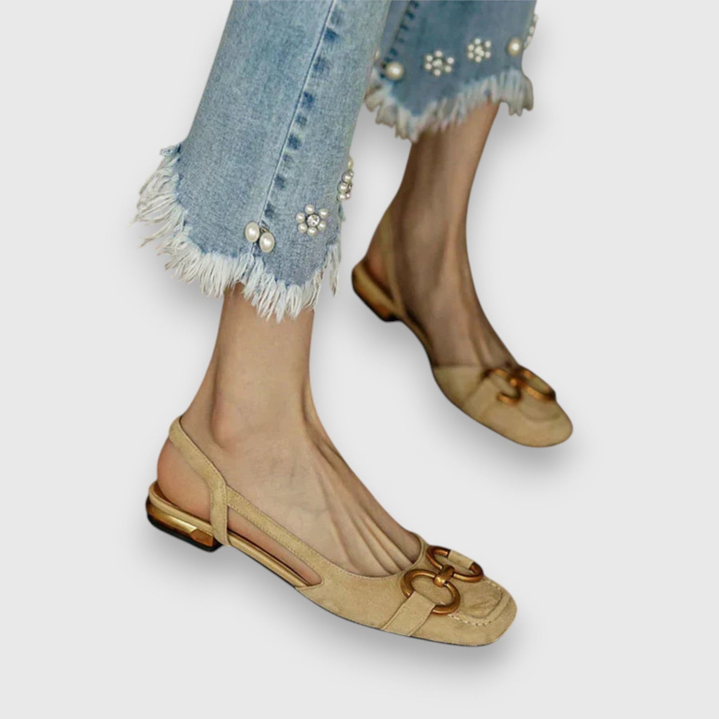 Calista | Elegant Navy Suede Comfortable Sandals
