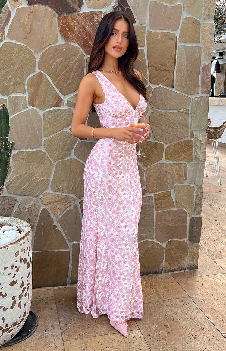 Alethea | Elegant Floral Maxi Women's Floral Wedding Guest Dress