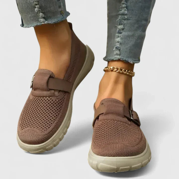 Calantha | Black Knit Orthopedic Loafers
