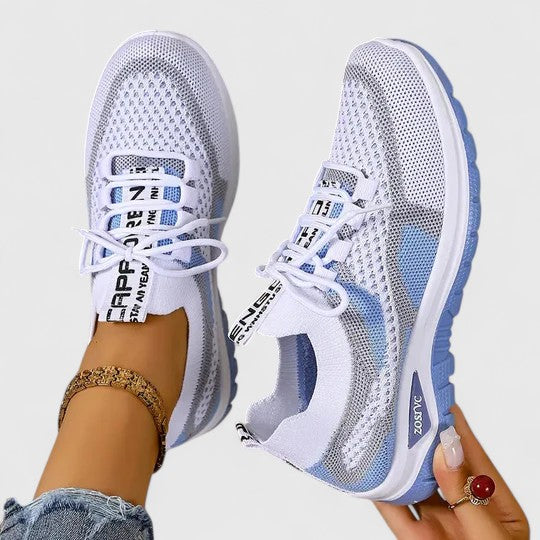 Calantha | Beige Plaid Orthopedic Sneakers