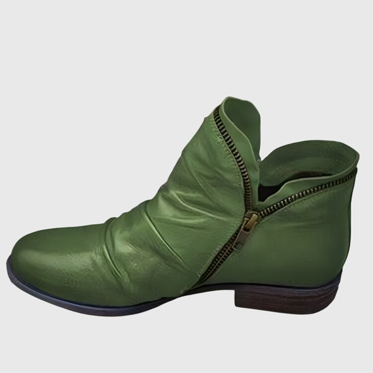 Black Leather Orthopedic Women's Shoes