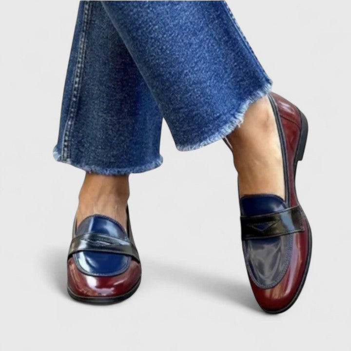 Astrid | Navy Blue Elegant Loafers