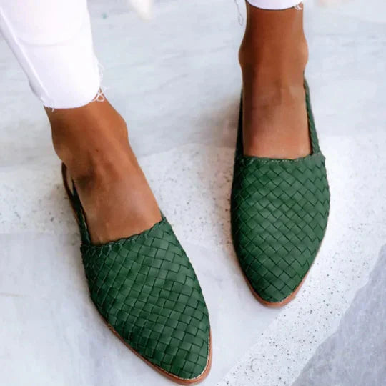 Aria | Tan Woven Artisan Crafted Flat Sandals