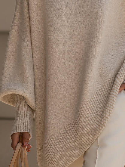 Adriana | Cream Dropped-Shoulder Sophisticated Sweater