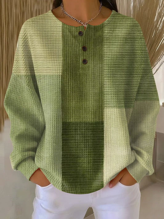 Astrid | Olive Green Henley Luxe Softness