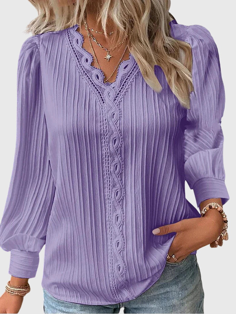 Calista | Elegant Pullover Blouse in Soft Yellow