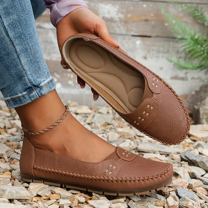 Adriana | Beige Women Stylish Orthopedic Casual Slip-On Shoes