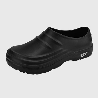 Alethea | Black Slip-On Comfortable And Flexible Clogs