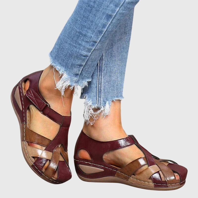 Calista | Multicolor Leather Orthopedic Sandals
