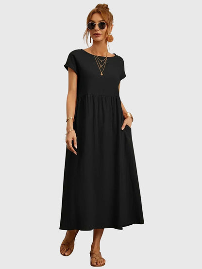 Astrid | Olive Green Casual Pocket Dress