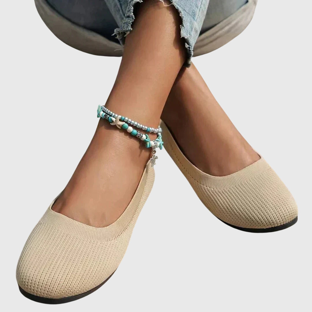 Aria | Black Anti-Slip Breathable Ballet Flats