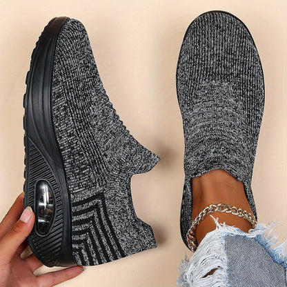 Alethea | Grey Knit Air Cushion Shoes
