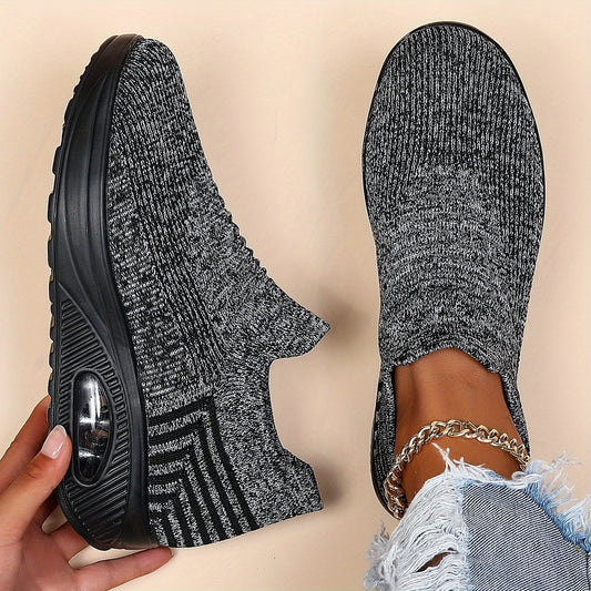 Alethea | Grey Knit Air Cushion Shoes