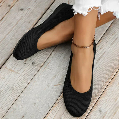 Calista | Beige Knit Anti-Slip Breathable Shoes