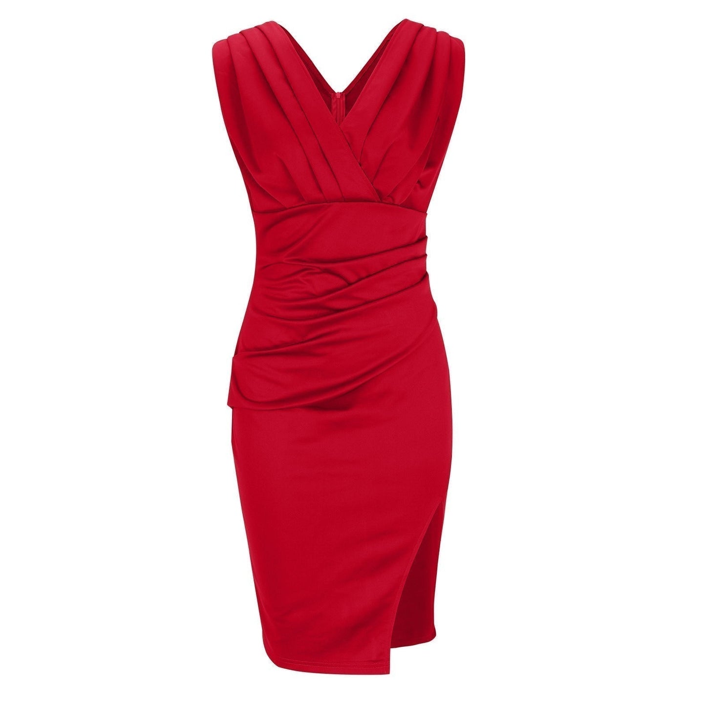 Calantha | Red Fitted Bodycon Dress