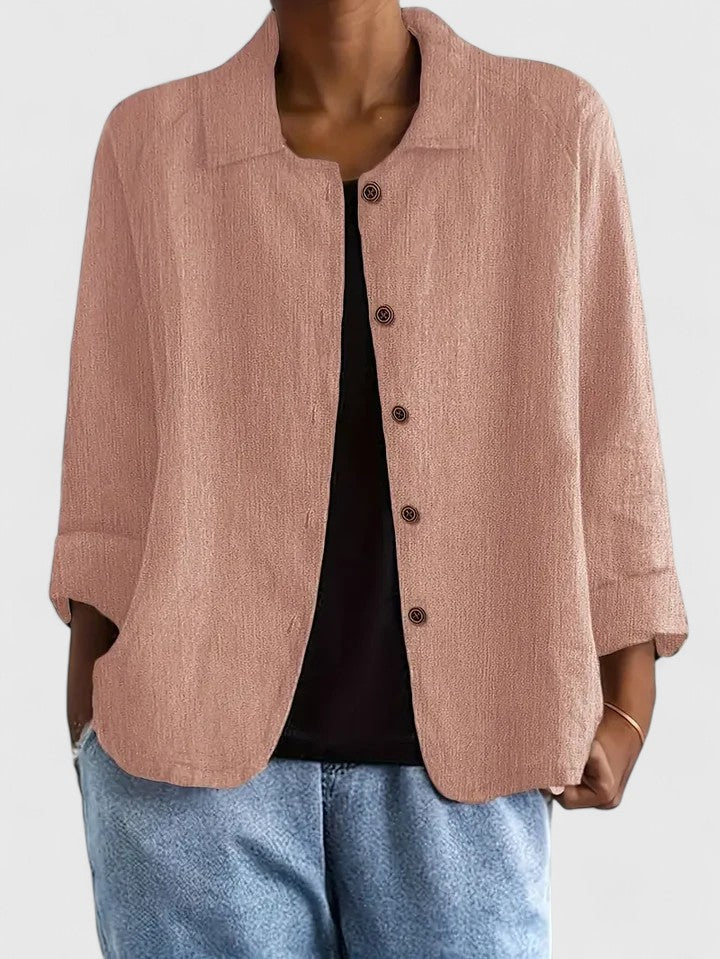 Blush Linen Sophisticated Top