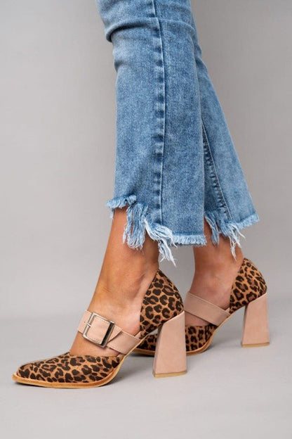 Calista | Leopard Buckle Elegant Heels