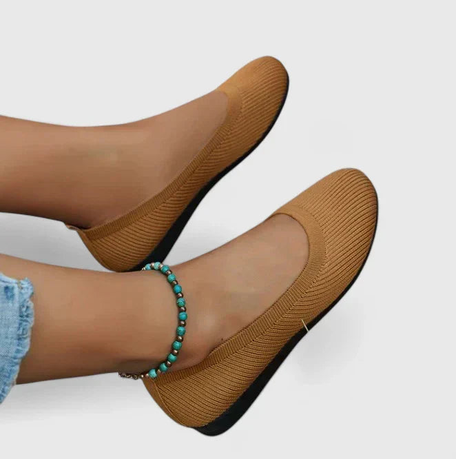 Calantha | Beige Knit Orthopedic Shoes