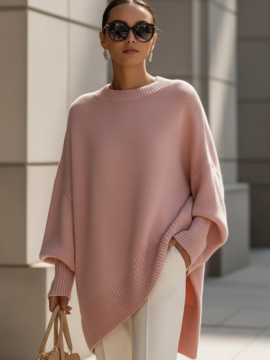 Adriana | Cream Dropped-Shoulder Sophisticated Sweater