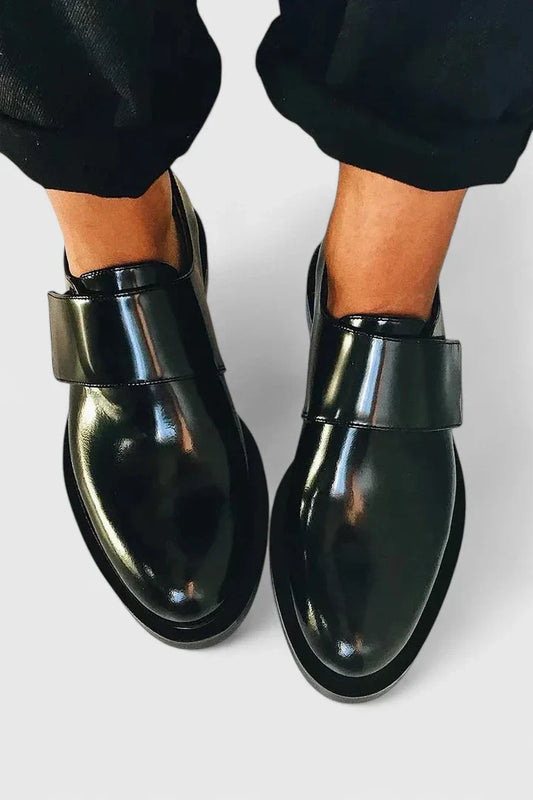 Aurelia | Black Patent Leather Orthopedic Shoes