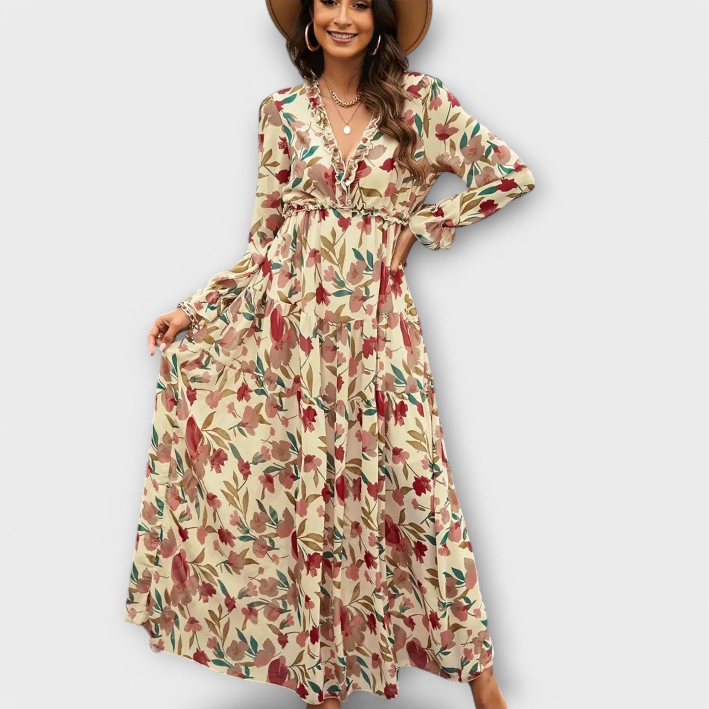Calantha | Floral Elegant Maxi Dress
