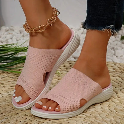 Evelyne | Women's Orthopedic Navy Blue Slip On Slide Sandals