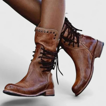 Calantha | Grey Ankle Elegant Boots