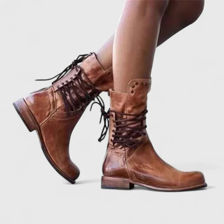 Calantha | Grey Ankle Elegant Boots