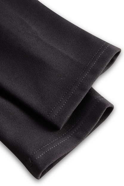 Calantha | Sleek Black Refined Midi Dress