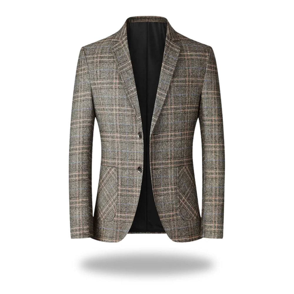 Beckett | Grey Plaid Premium Tailored Jacket