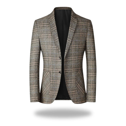 Beckett | Grey Plaid Premium Tailored Jacket